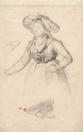 Peasant woman from Kinzigtal (Gutach) with bobble hat and nap bonnet