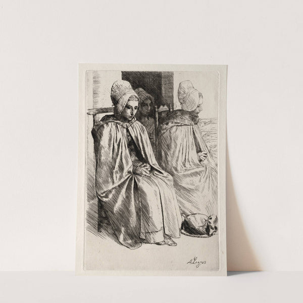 Peasant Woman in the Neighborhood of Boulogne (1873) by Alphonse Legros