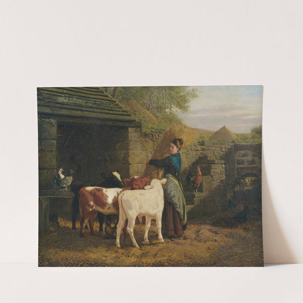 Peasant woman with three calves (1875) by Henry Hetherington Emmerson