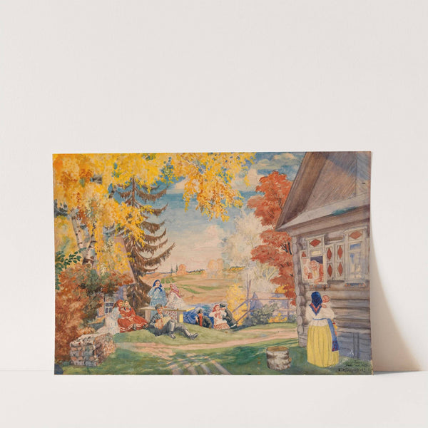 Peasant Women (Neverov) by Boris Kustodiev