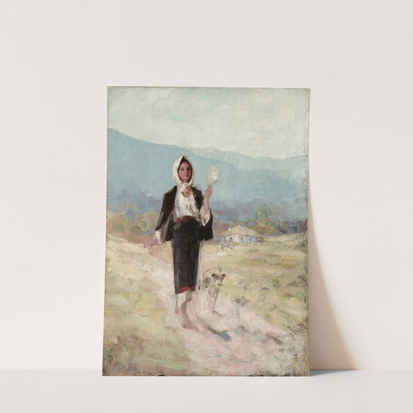 Peasant women with distaff by Nicolae Grigorescu