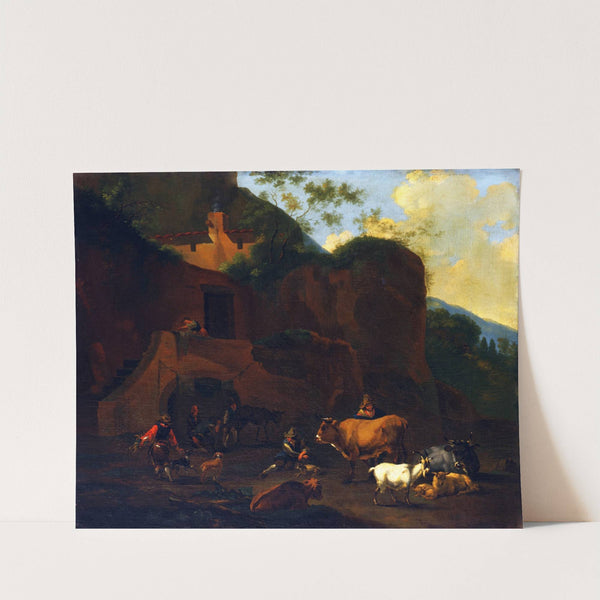 Peasants and Cattle by Nicolaes Pietersz. Berchem