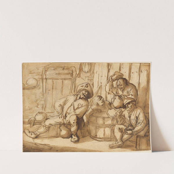 Peasants Drinking in a Tavern (early 1640s) by Adriaen van Ostade