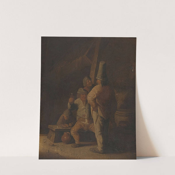 Peasants drinking wine by Aleksander Ludwik Molinari