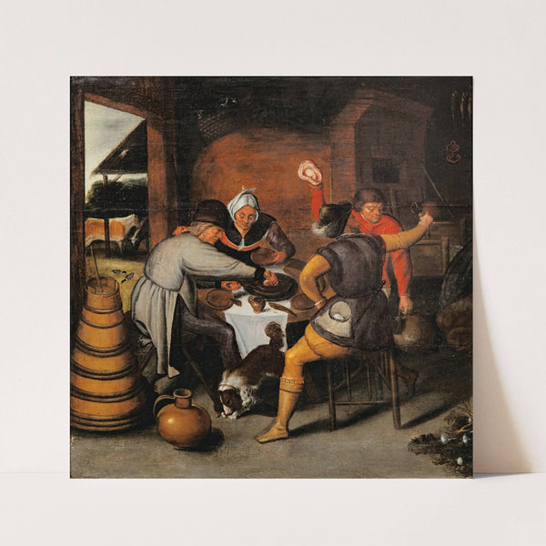 Peasants feeding spanish soldiers during the Siege of Antwerp by Marten van Cleve