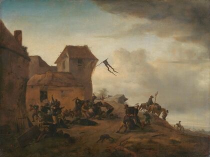 Peasants Fighting near a Village