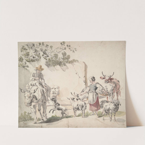 Peasants Going to Market by Nicolaes Pietersz. Berchem