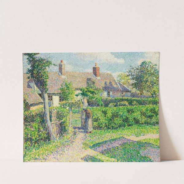 Peasants’ houses, Eragny (1887) by Camille Pissarro