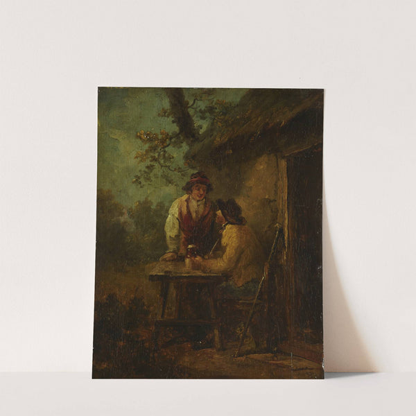 Peasants in front of a Hut by George Morland