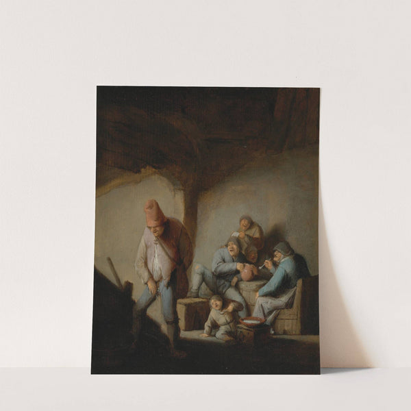 Peasants In The Interior Of An Inn by Adriaen van Ostade