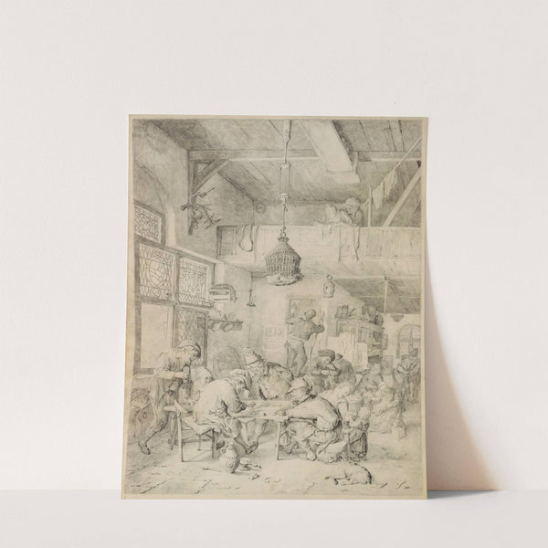 Peasants Playing Backgammon and Merry-making in a Tavern (1694) by Cornelis Dusart