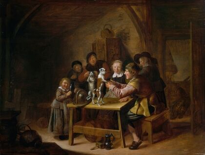 Peasants Teaching a Cat and Dog to Dance