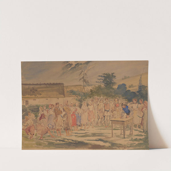Peasants waiting for payment by Jacek Malczewski