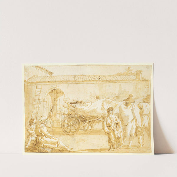 Peasants with a Farm-cart (c. 1790) by Giovanni Domenico Tiepolo