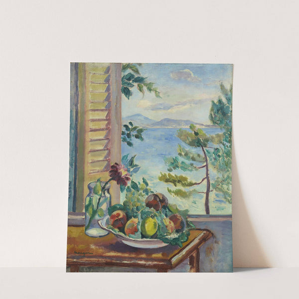 Pêches et raisins à la fenêtre by Henri Manguin