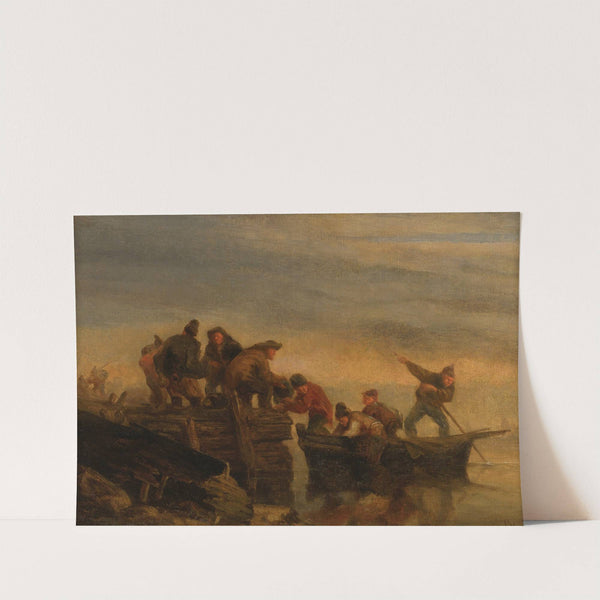 Pêcheurs Au Bord De L’eau (circa 1853-1856) by Eugène Boudin