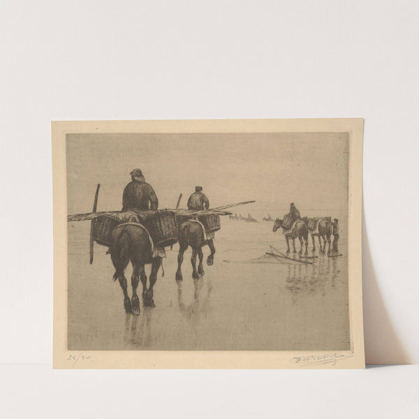 Pêcheurs de crevettes by Constant Eugène de Busschere