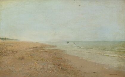 Pêcheurs de crevettes, Grande plage, La Panne