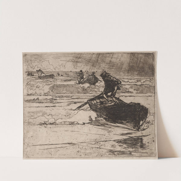 Pêcheurs Fuyants devant l’Orage (1892) by Auguste Louis Lepère