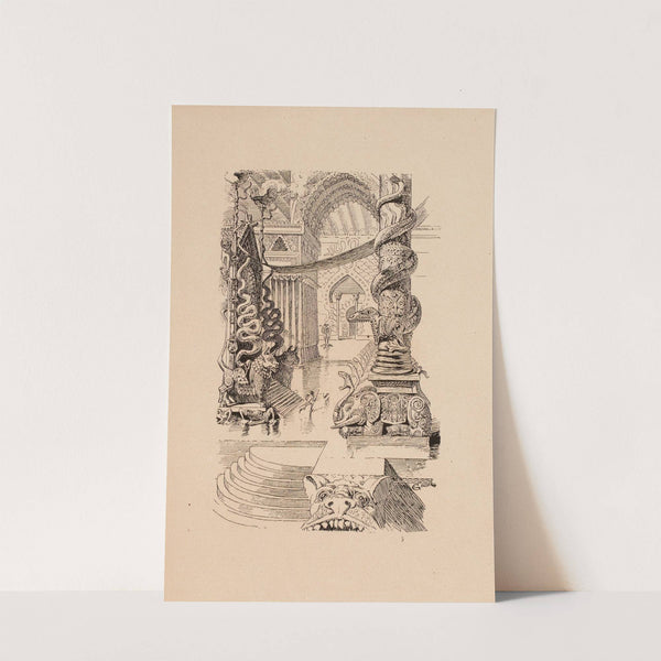 Pécopin dans le palais du géant by Eugène Grasset