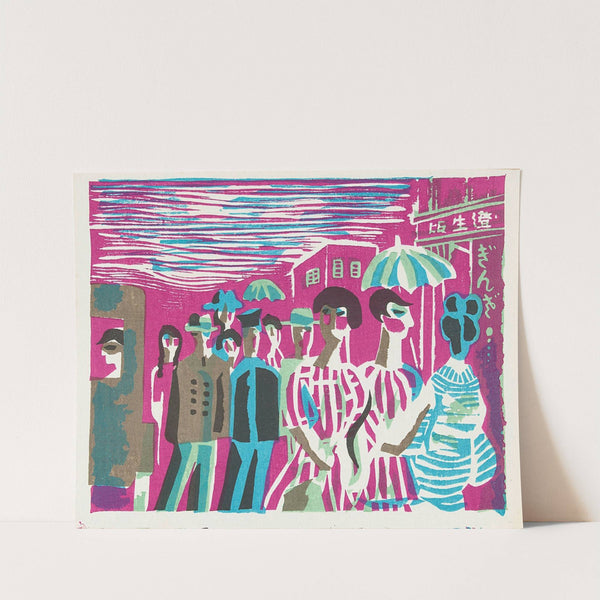 Pedestrians in Ginza (1945) by Kawakami Sumio