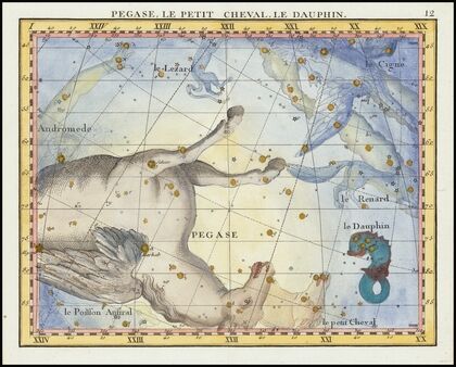 Pegase, Le Petit Cheval, Le Dauphin (Pegasus, Pisces and Equuleus) (1776)