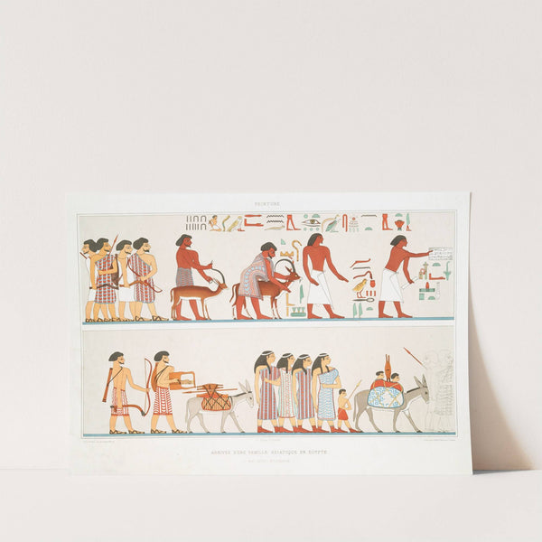 Peinture; arrivée d'une famille asiatique en Égypte (Beni Haçen - XIIe. dynastie) by Émile Prisse d'Avennes