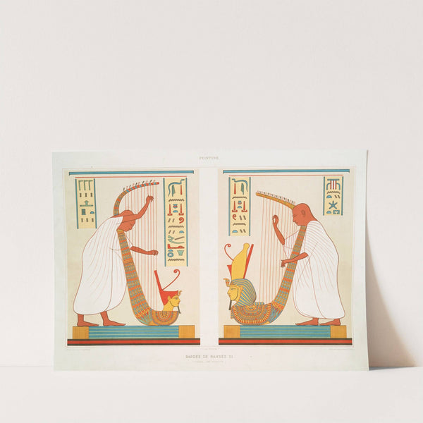 Peinture; bardes de Ramsès III (Thèbes - XXe. dynastie) by Émile Prisse d'Avennes