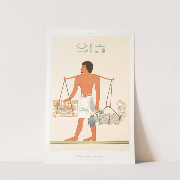 Peinture; retour du chasseur en barque (Béni-Haçen - XIIe. dynastie) by Émile Prisse d'Avennes