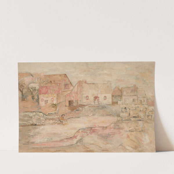 Pejzaż bretoński z siedzącym człowiekiem by Tadeusz Makowski