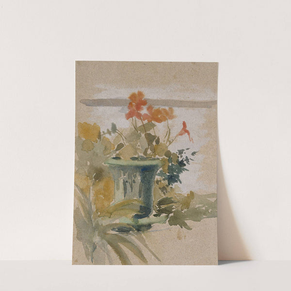 Pelargoniums on the Terrace (1890 - 1899) by Albert Edelfelt