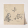 Pencil exercise, no. 1 – horse heads (1845) by Richard Sanger Smith
