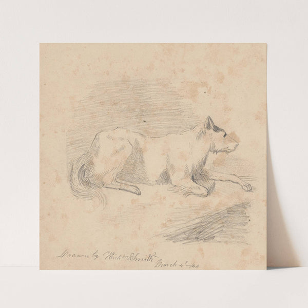 Pencil exercise, no. 2 – lying dog (1844) by Richard Sanger Smith
