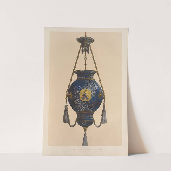 Pendant lamp in Sevres porcelain by Matthew Digby Wyatt