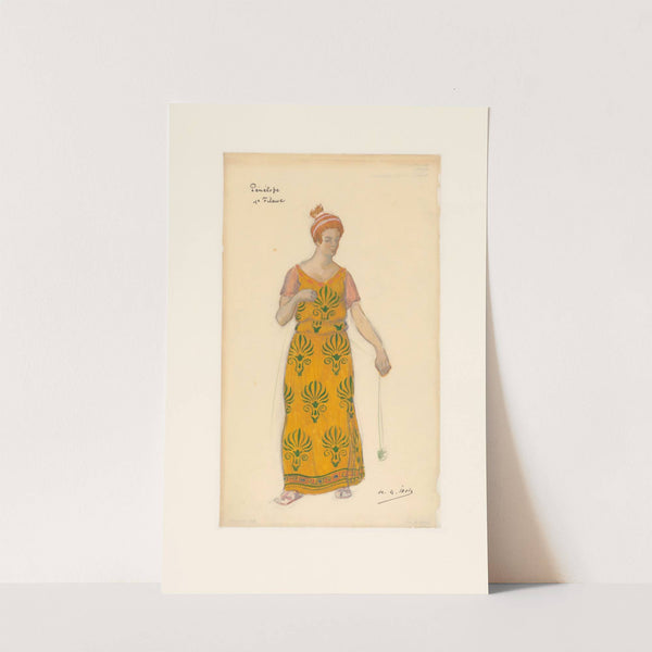 Pénélope – maquette de costume – Mélanthe, première fileuse (Lucy Vuillemin) (1923) by Henri-Gabriel Ibels