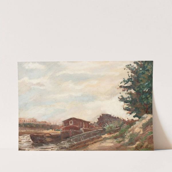 Péniches en Ile-de-France (1870) by Armand Guillaumin