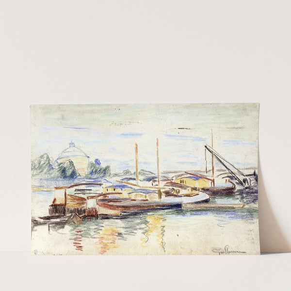 Péniches sur la Seine à Bercy (1915-1945) by Armand Guillaumin