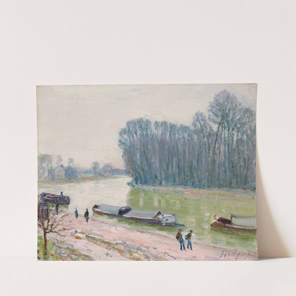 Péniches sur le Loing (1896) by Alfred Sisley