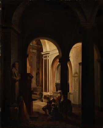 Penitents In A Roman Church