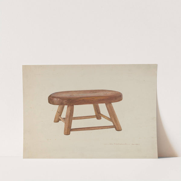 Pennsylvania Dutch Bed Stool by John Swientochowski
