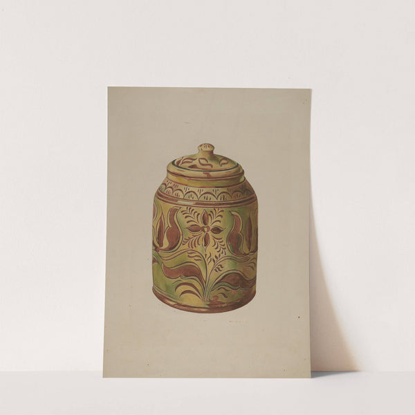 Pennsylvania German Covered Jar by Henry Moran