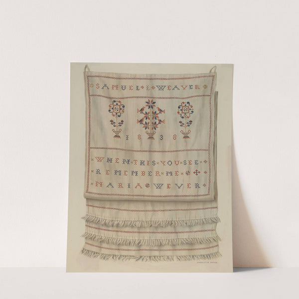 Pennsylvania German Show Towel by Charlotte Angus