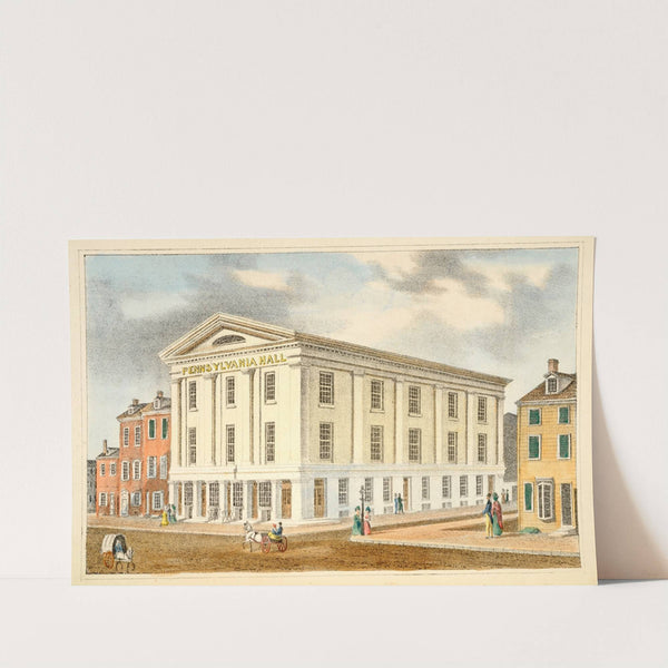 Pennsylvania hall (1838) by C.F. Hamilton.