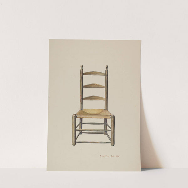 Pennsylvania Ladder Back Chair by Samuel W. Ford