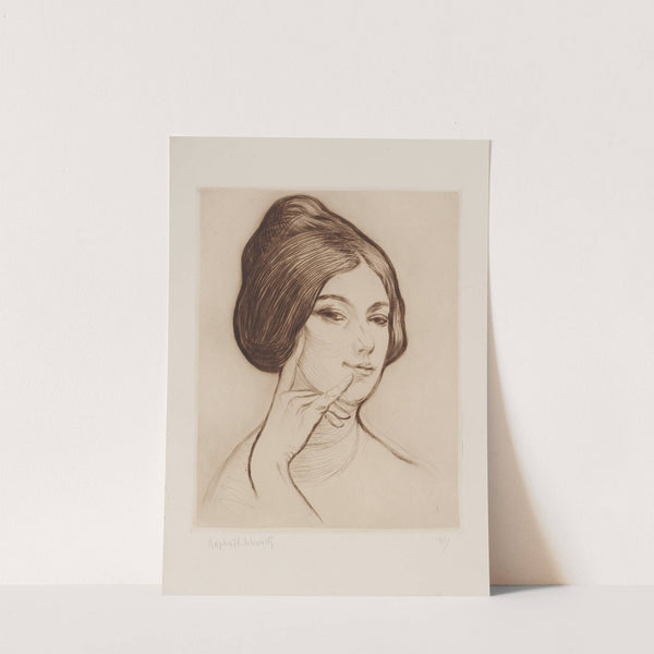 Pensive (1912) by Raphael Schwartz