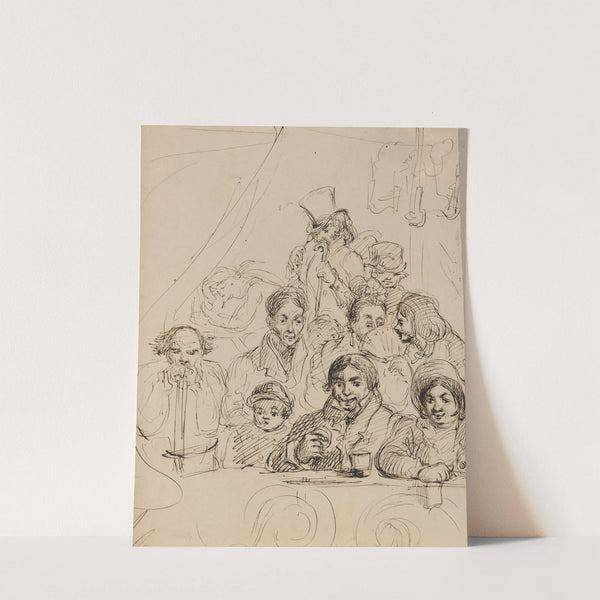 People at a banquet. by Felix Octavius Carr Darley