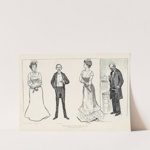 People who will have their own way – The man who wanted to get rich (1899) by Charles Dana Gibson