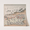 People with Lanterns in Procession by Kubo Shunman