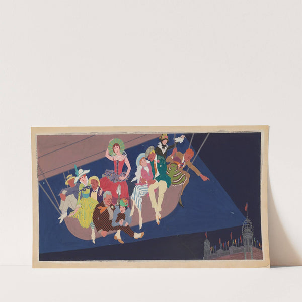 Performers in hot air balloon (1916) by Mark Lawson