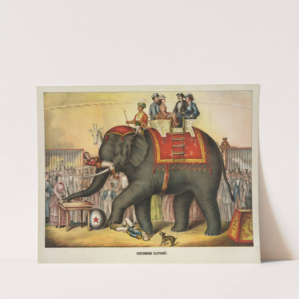 Performing elephant by Gibson & Co. Lith